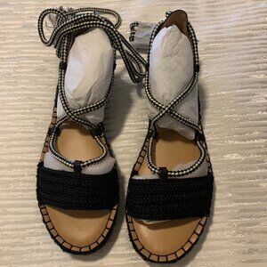 Splendid Strappy Black Espadrille Sandals NWT